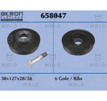 remenice, klikovy hridel AKRON-MALÒ 658047