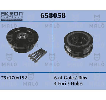 remenice, klikovy hridel AKRON-MALÒ 658058