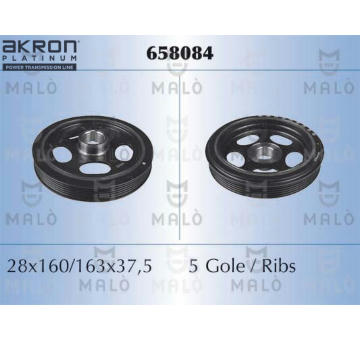 remenice, klikovy hridel AKRON-MALÒ 658084