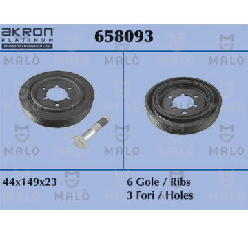 remenice, klikovy hridel AKRON-MALÒ 658093