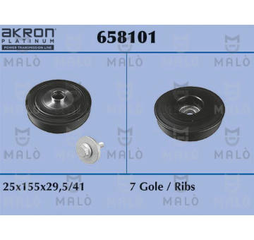 remenice, klikovy hridel AKRON-MALÒ 658101