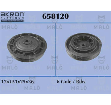 remenice, klikovy hridel AKRON-MALÒ 658120