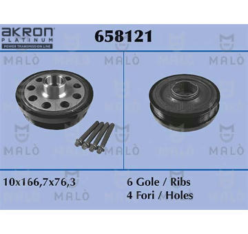 remenice, klikovy hridel AKRON-MALÒ 658121