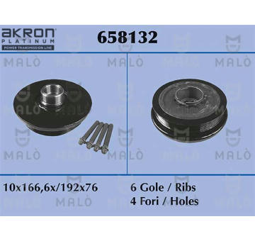 remenice, klikovy hridel AKRON-MALÒ 658132