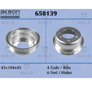 remenice, klikovy hridel AKRON-MALÒ 658139