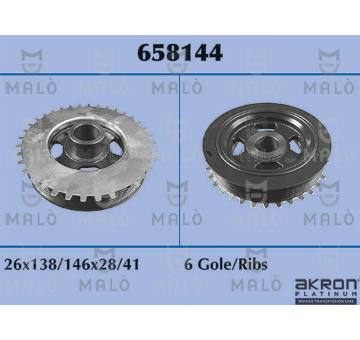 remenice, klikovy hridel AKRON-MALÒ 658144