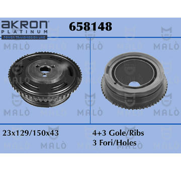remenice, klikovy hridel AKRON-MALÒ 658148