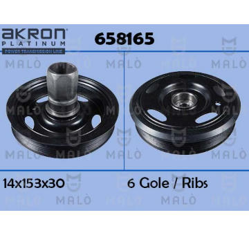remenice, klikovy hridel AKRON-MALÒ 658165