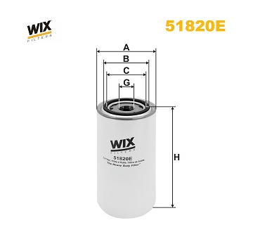 Filtr, pracovní hydraulika WIX FILTERS 51820E