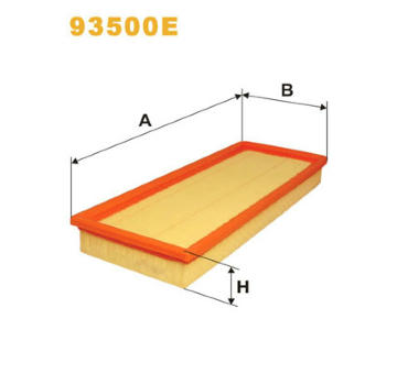Filtr, vzduch v interiéru WIX FILTERS 93500E