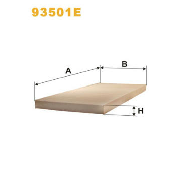 Filtr, vzduch v interiéru WIX FILTERS 93501E