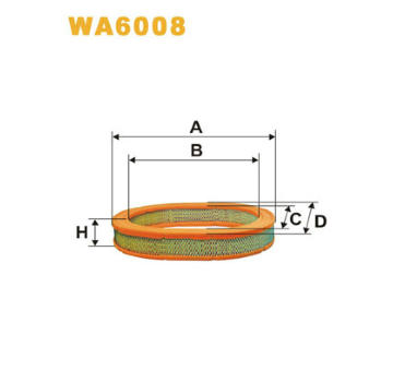 Vzduchový filtr WIX FILTERS WA6008