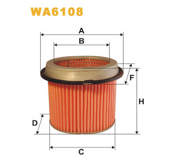 Vzduchový filtr WIX FILTERS WA6108