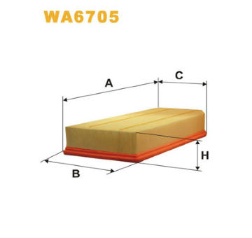 Vzduchový filtr WIX FILTERS WA6705