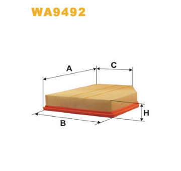 Vzduchový filter WIX FILTERS WA9492