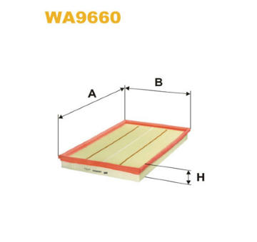 Vzduchový filter WIX FILTERS WA9660