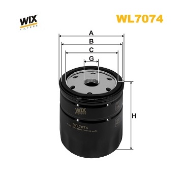 Olejový filtr WIX FILTERS WL7074