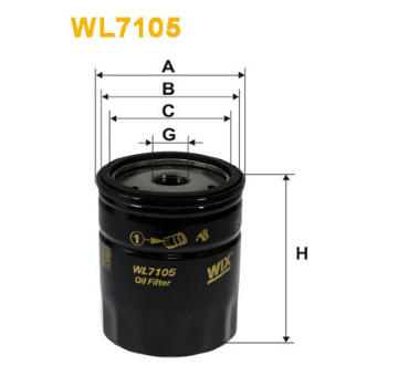 Olejový filtr WIX FILTERS WL7105