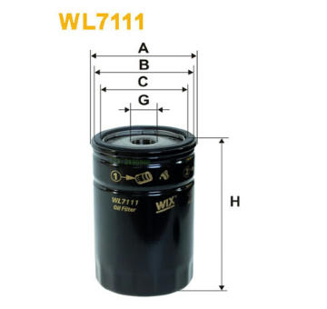 Olejový filtr WIX FILTERS WL7111