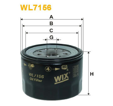 Olejový filter WIX FILTERS WL7156