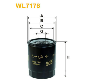 Olejový filter WIX FILTERS WL7178