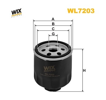 Olejový filtr WIX FILTERS WL7203