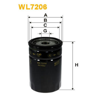 Olejový filtr WIX FILTERS WL7206