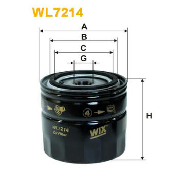 Olejový filtr WIX FILTERS WL7214