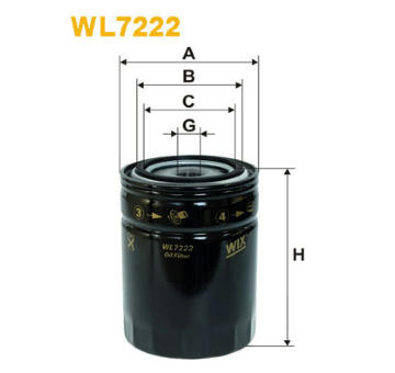 Olejový filtr WIX FILTERS WL7222