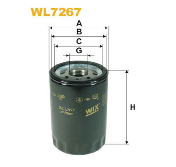 Olejový filtr WIX FILTERS WL7267