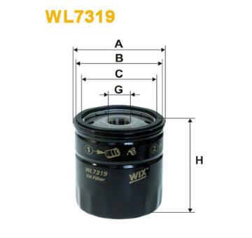 Olejový filtr WIX FILTERS WL7319