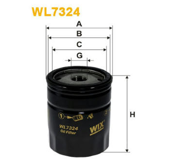 Olejový filter WIX FILTERS WL7324