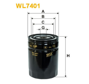 Olejový filtr WIX FILTERS WL7401