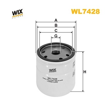 Olejový filtr WIX FILTERS WL7428