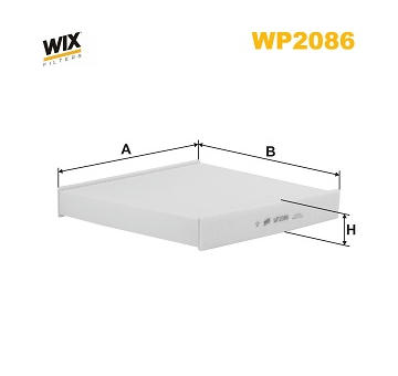 Filtr, vzduch v interiéru WIX FILTERS WP2086