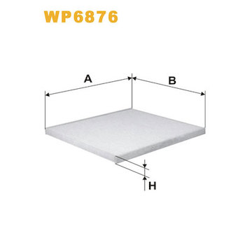 Filtr, vzduch v interiéru WIX FILTERS WP6876