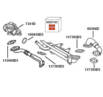 Potrubie AGR-ventilu BorgWarner 60364D
