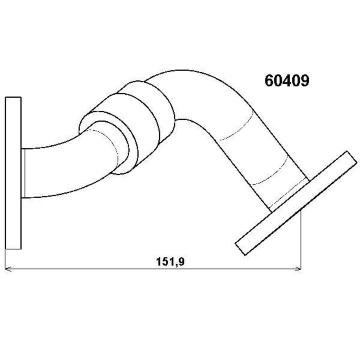 Potrubie AGR-ventilu BorgWarner 60409D