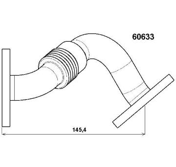 Potrubie AGR-ventilu BorgWarner 60633D