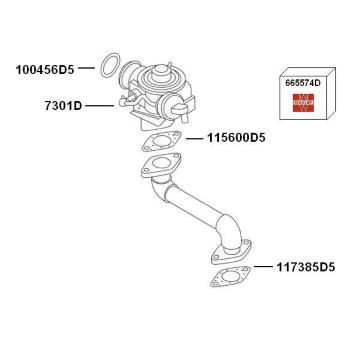 Spätné vedenie výfukových plynov BorgWarner 7900427