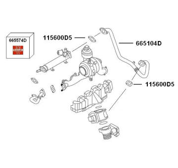 Spätné vedenie výfukových plynov BorgWarner 7900470