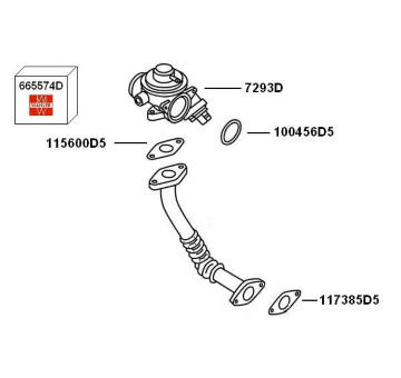 Spätné vedenie výfukových plynov BorgWarner 7900388