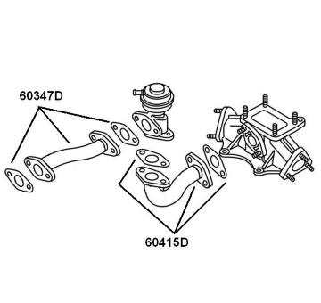 Potrubie AGR-ventilu BorgWarner 60347D