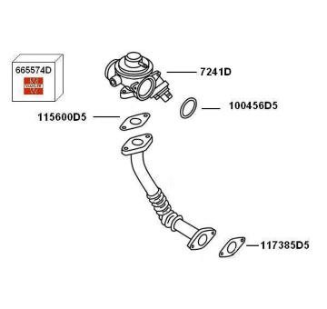 Spätné vedenie výfukových plynov BorgWarner 7900410