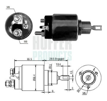 Elektromagnetický spínač, startér HOFFER 46068