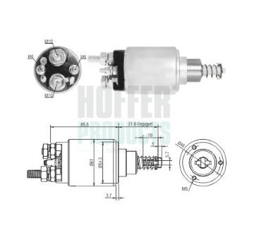 Elektromagnetický spínač, startér HOFFER 46275