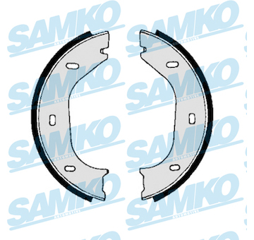 Sada brzdových čelistí, parkovací brzda SAMKO 80010