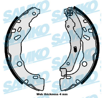 Sada brzdových čelistí SAMKO 81111