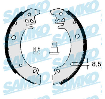 Sada brzdových čelistí SAMKO 82750