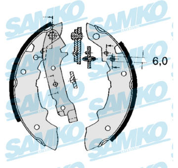 Sada brzdových čelistí SAMKO 84470